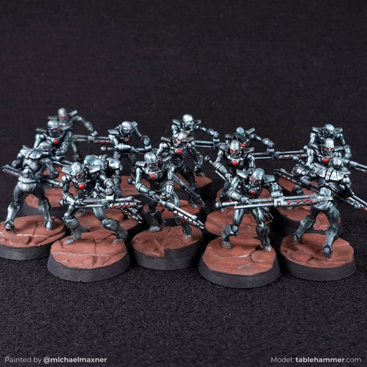 Tomb Fighters, Single and Double Barrel Rifles – Creepy Xenos robots  - Tablehammer - Proxies for wargames