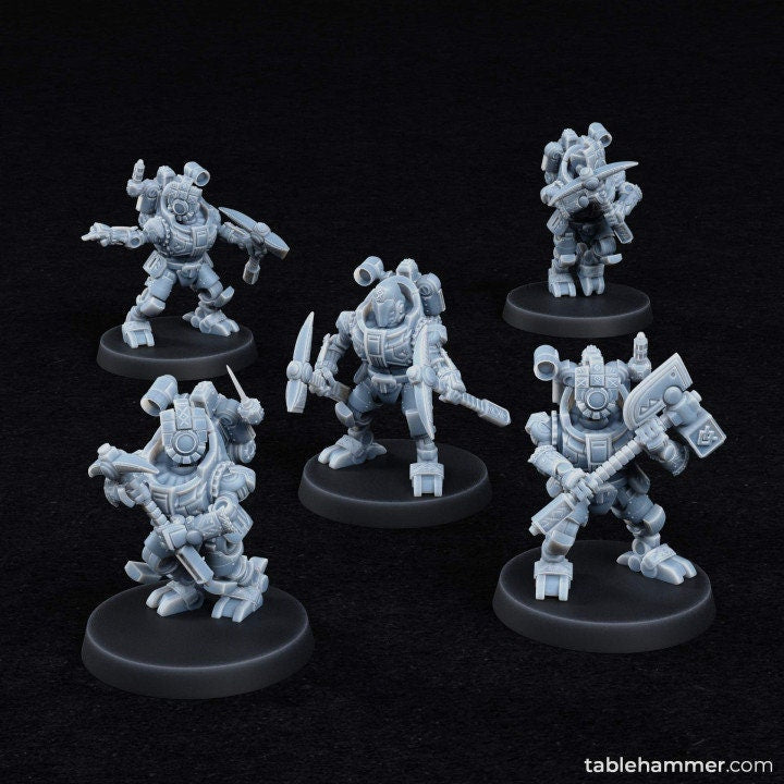 Clockwork Ancestors, modular, melee + ranged – Creepy Xenos Space Ancestors  - Tablehammer - Proxies for wargames