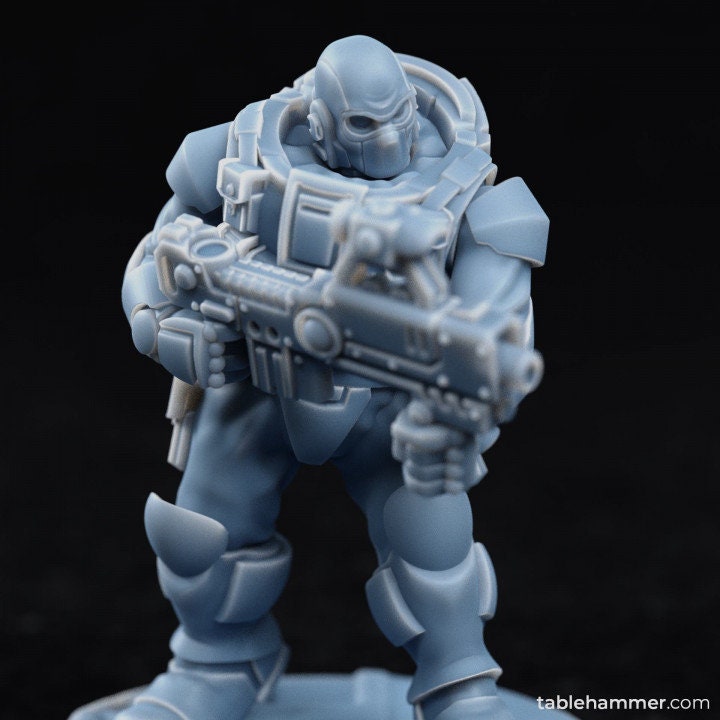 Spec Ops – modular kit – "Human Space Corps"  – Creepy Space Humanoids  - Tablehammer - Proxies for wargames