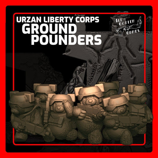 Urzan Liberty Corps Pack   - NPC Monsters and War Game Minis - 3d Printed Miniatures at 30mm - Ill Gotten Games