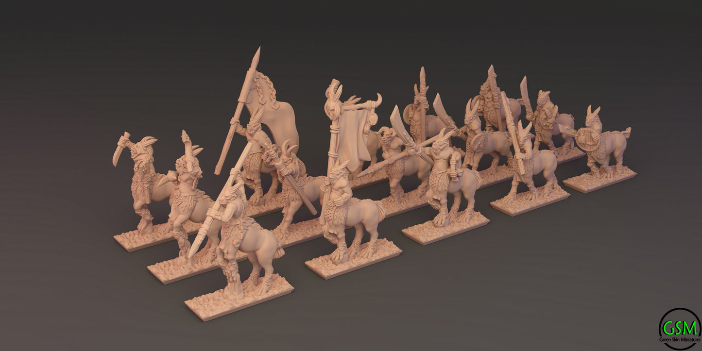 Beastmen 10mm Resin Wargaming Miniatures - Centigors -  For tabletop and war games