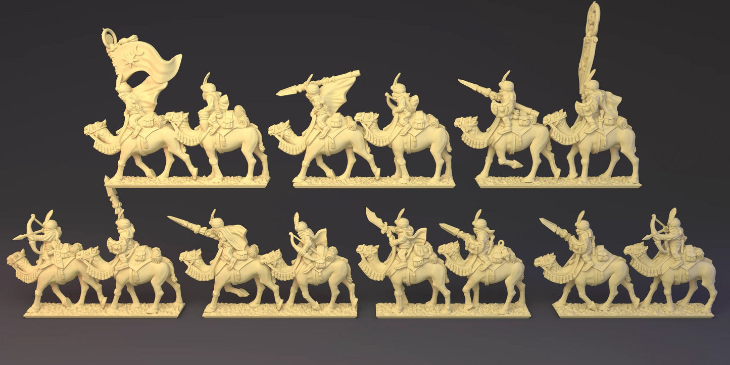 Camel Riders for Araby Army in 10mm Resin- For tabletop and war games - Greenskin Miniatures