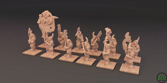 Beastmen 10mm Resin Wargaming Miniatures - Pestigors - For tabletop and war games