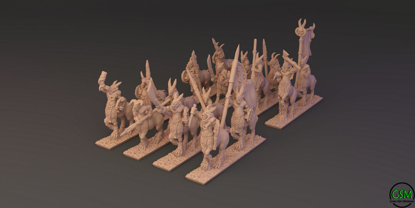 Beastmen 10mm Resin Wargaming Miniatures - Centigors -  For tabletop and war games