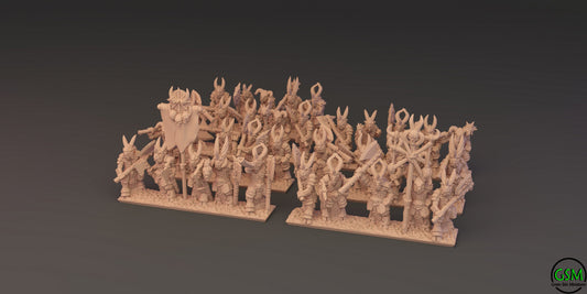 Beastmen 10mm Resin Wargaming Miniatures - Bestigors - For tabletop and war games