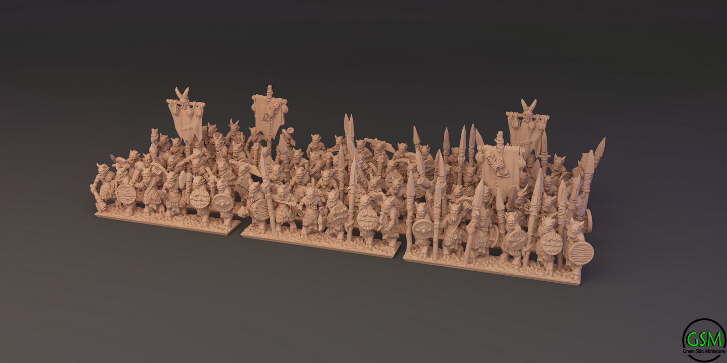 Beastmen 10mm Resin Wargaming Miniatures - Beast Herd - For tabletop and war games - Greenskin Miniatures