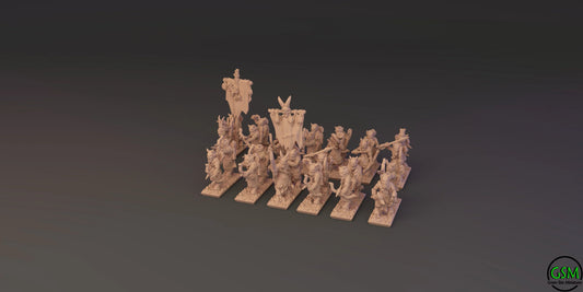 Beastmen 10mm Resin Wargaming Miniatures - Beast Herd Archers - For tabletop and war games - Greenskin Miniatures