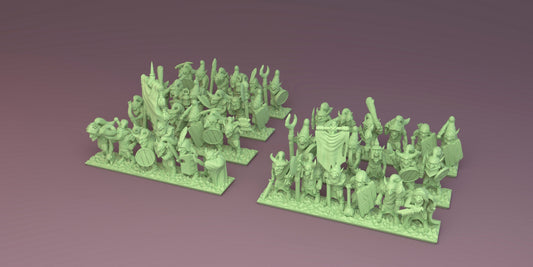 Goblin Warriors for Goblin Army in 10mm Resin Minis - For tabletop and war games - Greenskin Miniatures