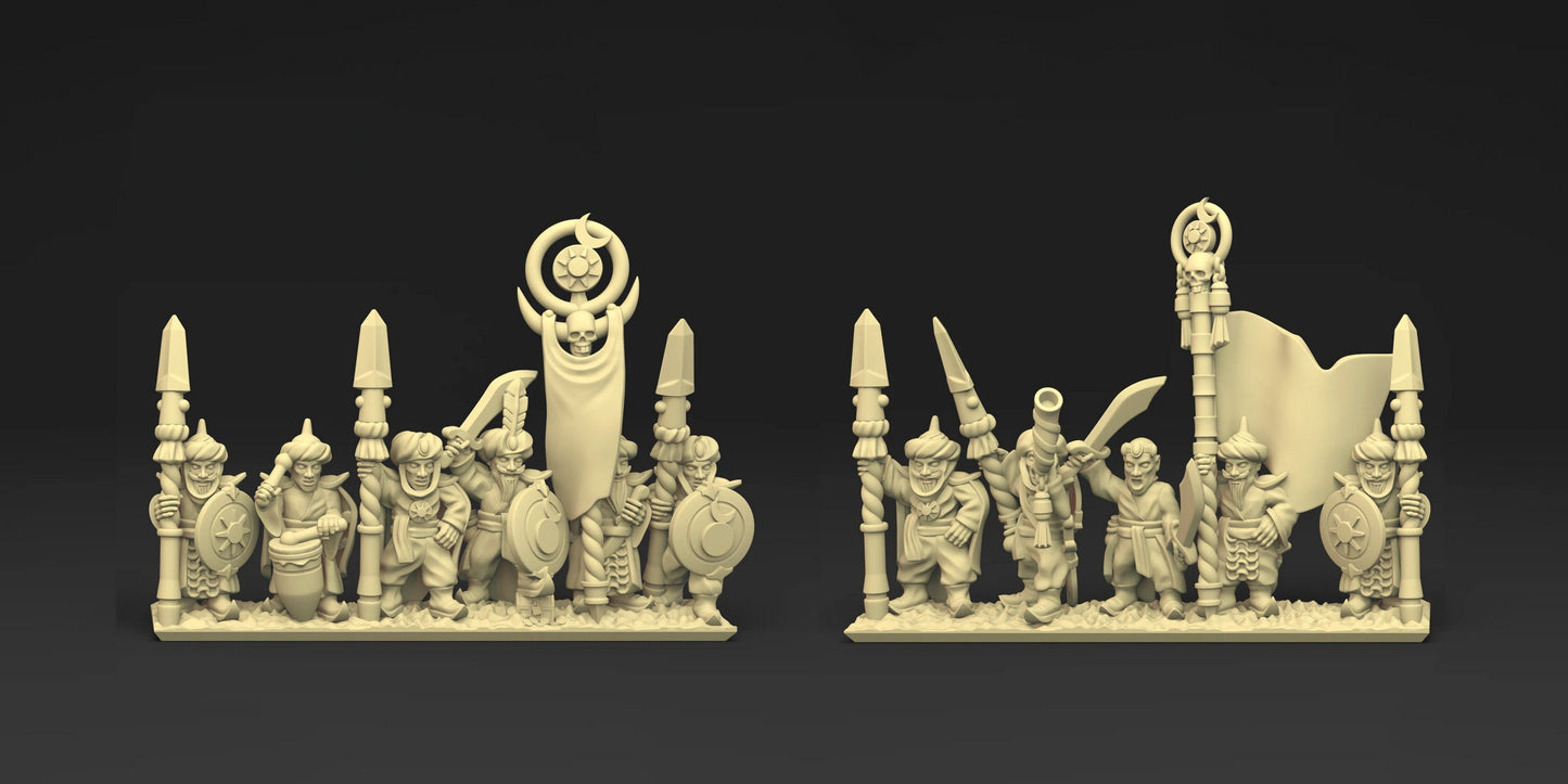 Araby Spearmen for Araby Army in 10mm Resin- For tabletop and war games - Greenskin Miniatures