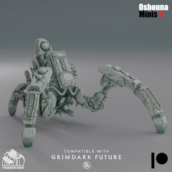 Doomed Empire Walking Tomb | 32mm Scale Robot Legions Proxies for Grimdark Sci-Fi Wargames Like OPR and Tabletop Battles by Oshouna Minis