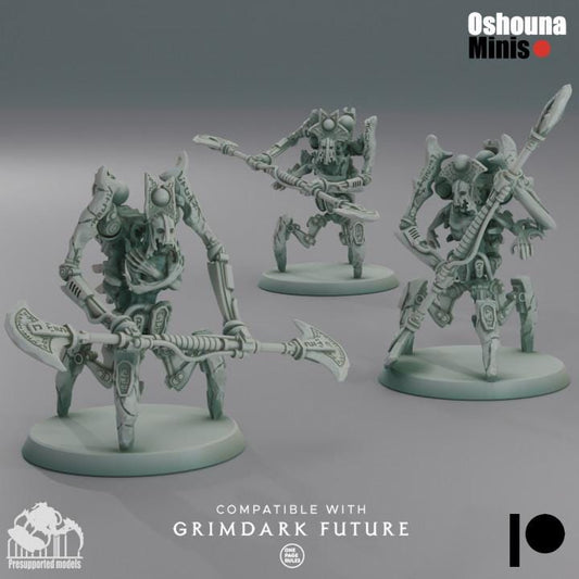 Doomed Empire - Robot Legions Proxies - Tripod Guardians by Oshouna Minis for Wargames like OPR