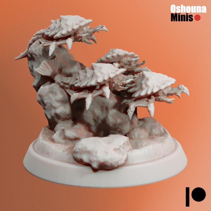 Deep Hive - Alien Hives Proxies - Flying Swarms by Oshouna Minis for Wargames like OPR