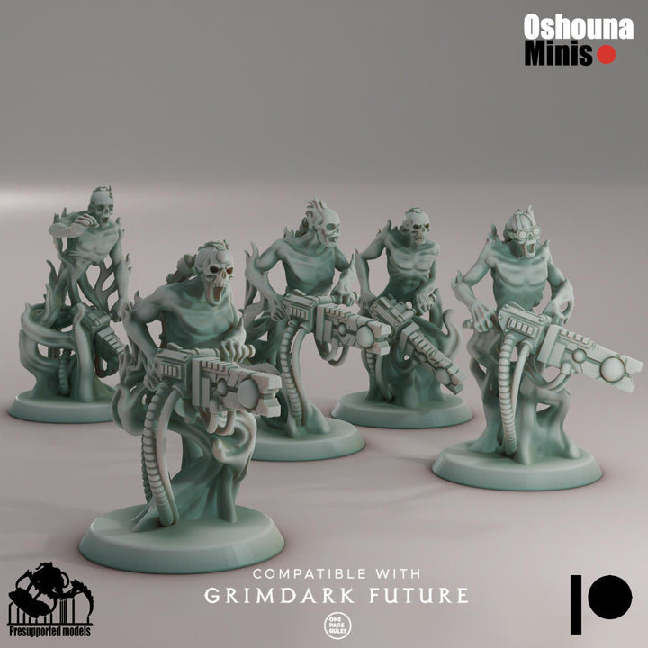 Doomed Empire Light Warriors | 32mm Robot Legions Proxies for Grimdark and Sci-Fi Wargames | Oshouna Minis for OPR