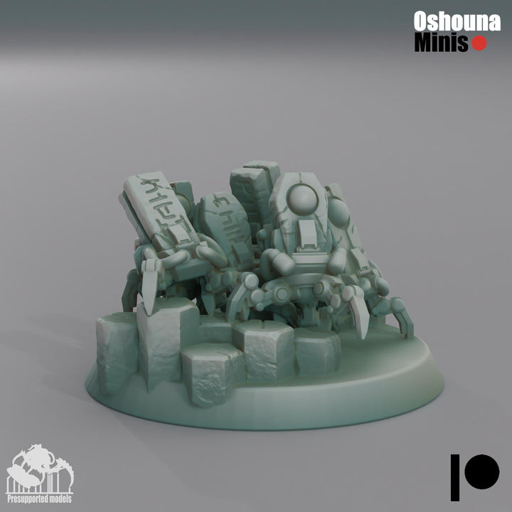 Doomed Empire Monolith Swarms | 32mm Scale Robot Legions Proxies for Grimdark Sci-Fi Wargames Like OPR by Oshouna Minis