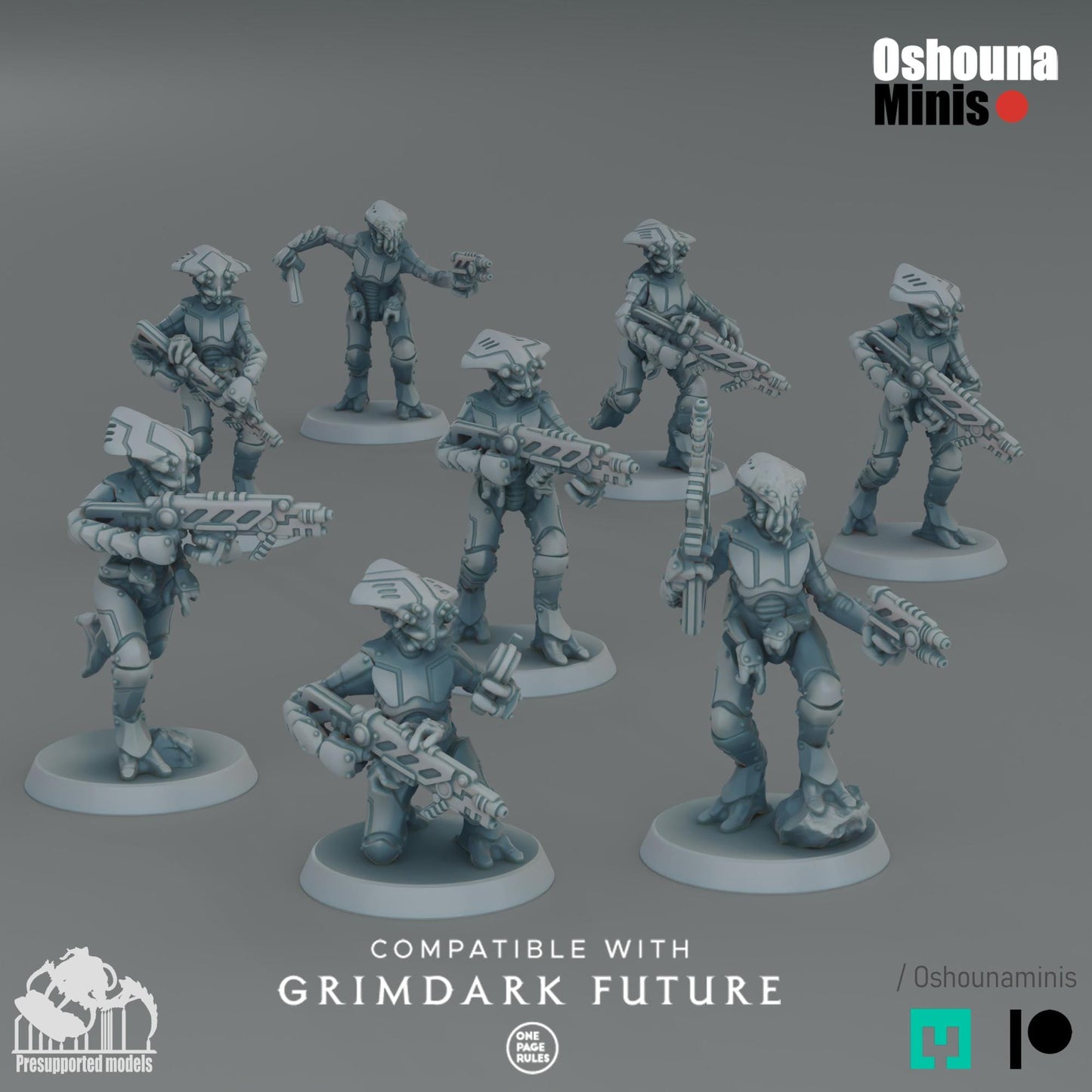 SEA Coalition Strike Soldiers: 32mm Sci-Fi Sniper Miniatures for OPR