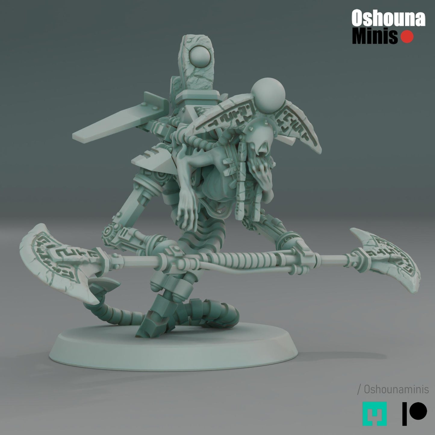 Doomed Empire - Slithering Guardians - Tripod Guardians by Oshouna Minis for Wargames like OPR