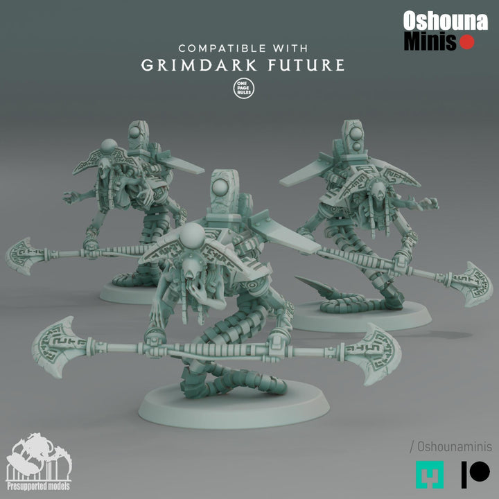 Doomed Empire - Slithering Guardians | 32mm Tripod Guardian Proxies for Robot Legions and Sci-Fi Wargames like OPR and Grimdark
