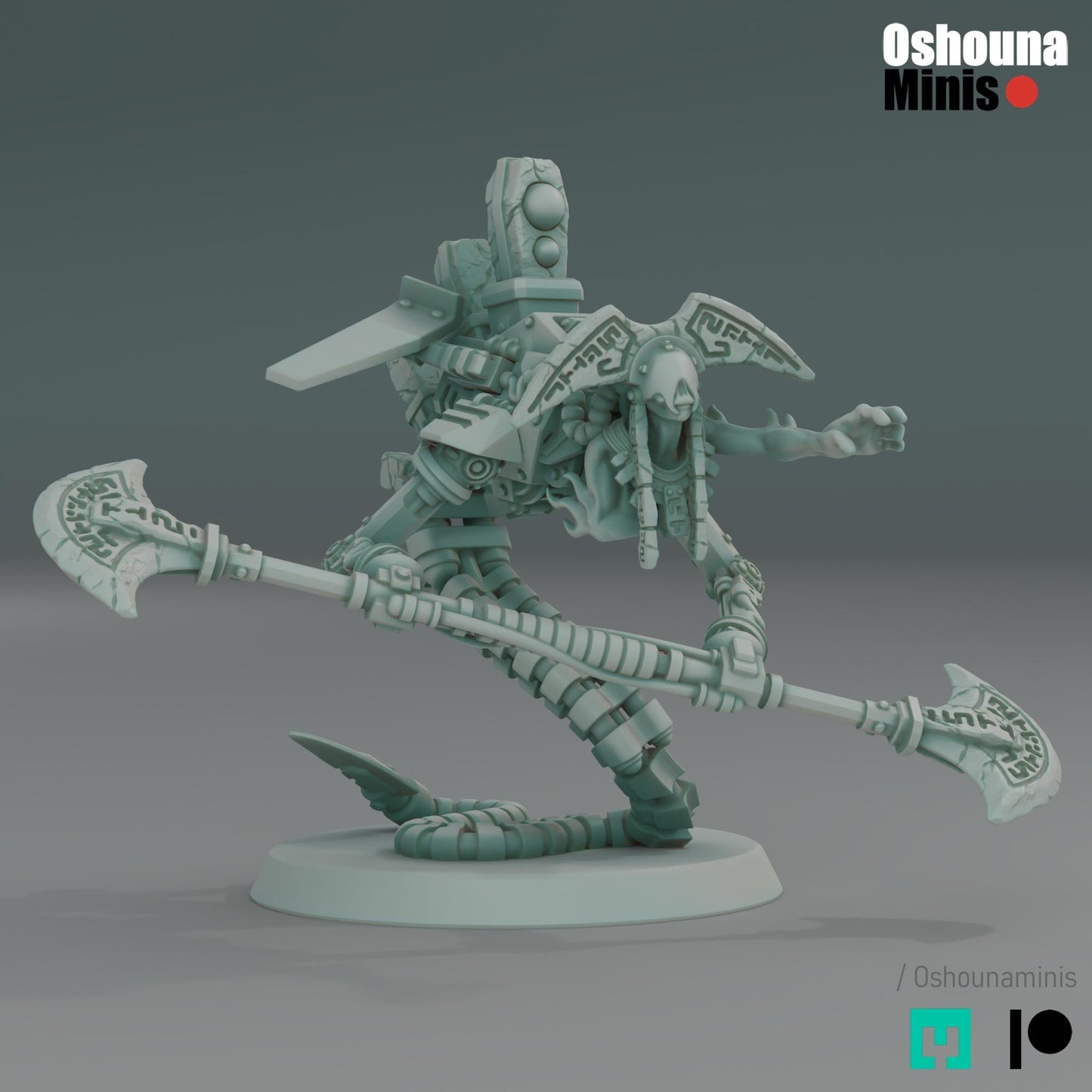 Doomed Empire - Slithering Guardians - Tripod Guardians by Oshouna Minis for Wargames like OPR