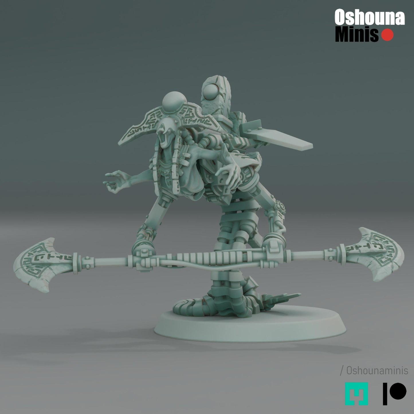 Doomed Empire - Slithering Guardians - Tripod Guardians by Oshouna Minis for Wargames like OPR