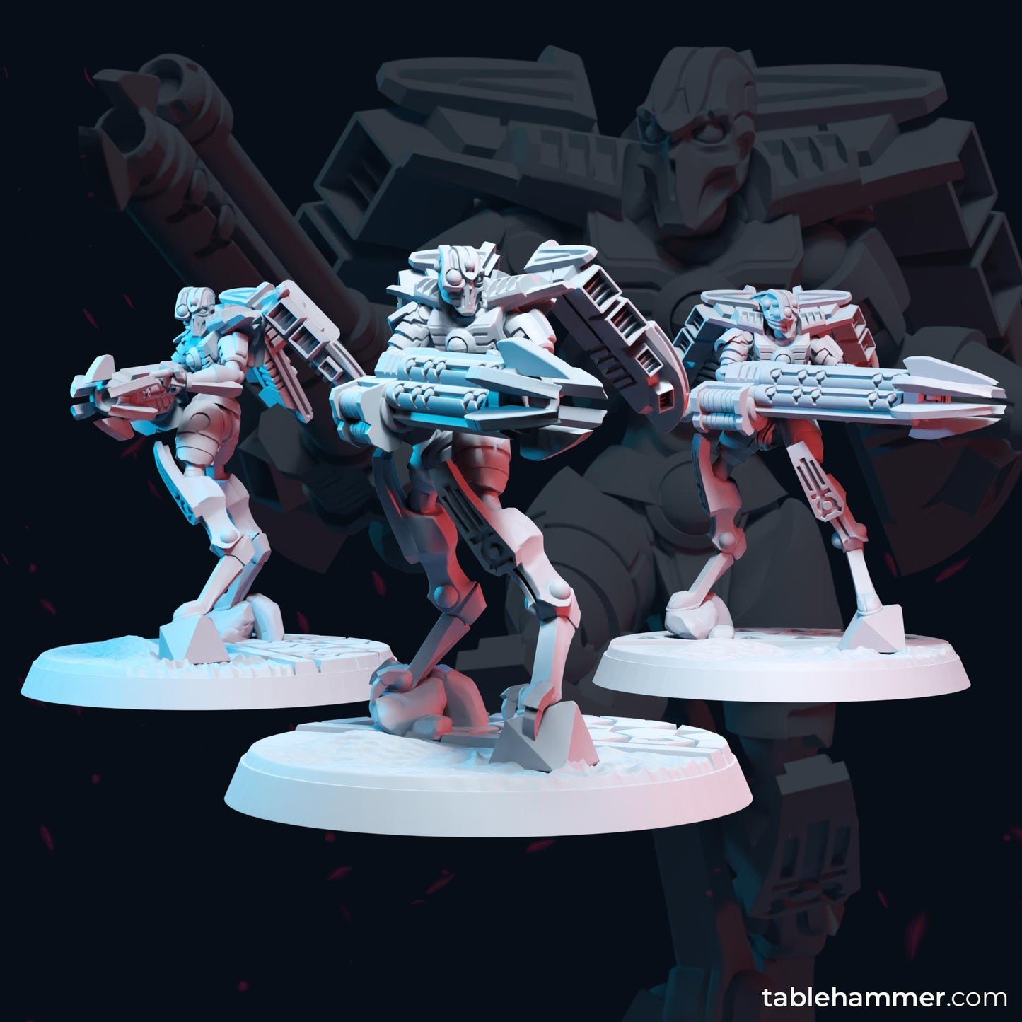 Heavy Destrukhtors (undead heavy weapon drop elite troops)   - 3 Model kit  - Tablehammer - Proxies for wargames