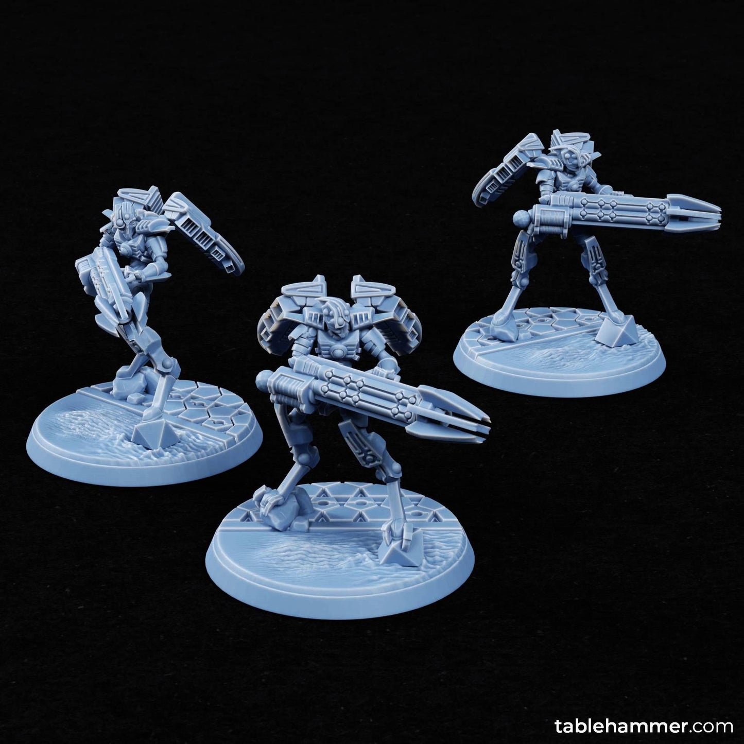 Heavy Destrukhtors (undead heavy weapon drop elite troops)   - 3 Model kit  - Tablehammer - Proxies for wargames