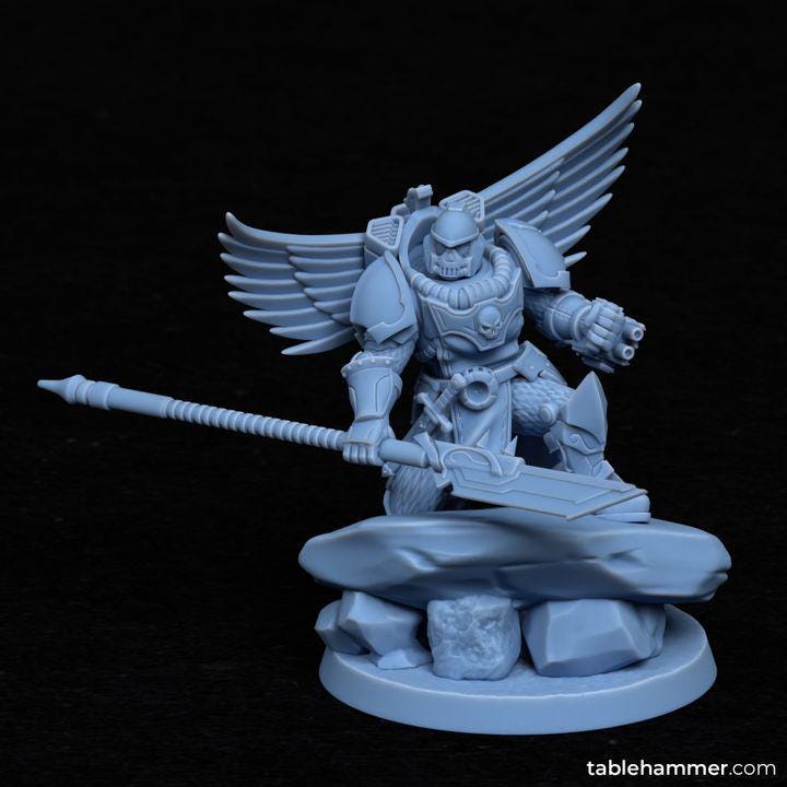 Pegasus Assault Squad - multipart set Golden Super Soldier Elite – 3 models – Creepy Space Humanoids  - Tablehammer - Proxies for wargames