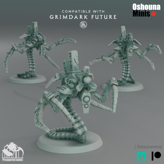 Doomed Empire - Burrower Bots Snakes - Robot Legions Proxies by Oshounaminis for Wargames like OPR