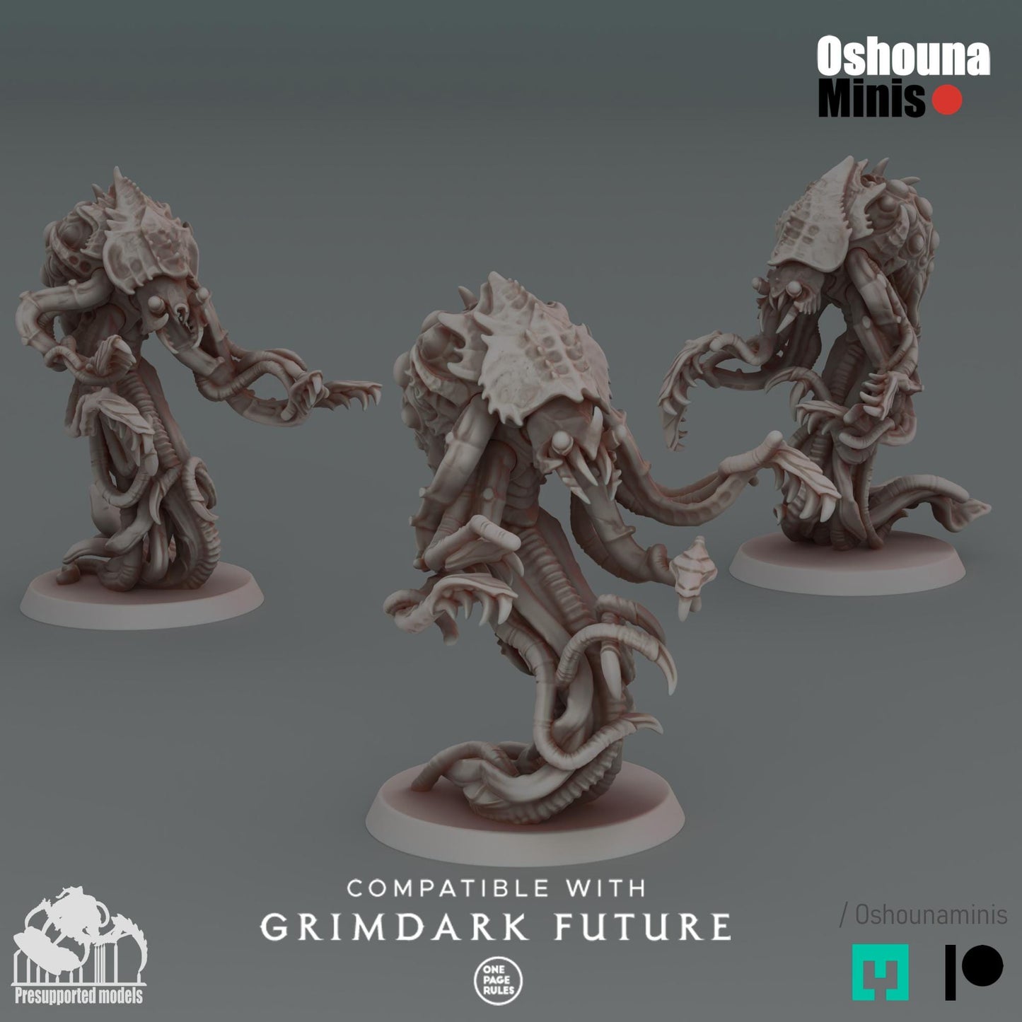 Deep Hive - Poison Jellyfish 2.0  | Alien Hives Proxies for Sci-Fi Wargames like OPR & Grimdark - Oshouna Minis
