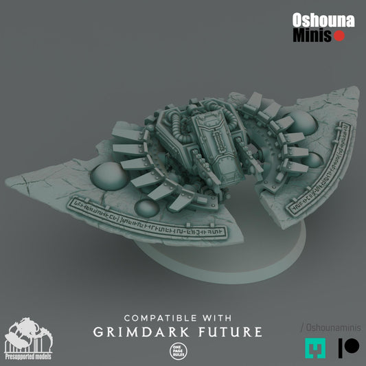 Sky Blade Miniature: Sci-Fi Wargame Model, 50mm Base