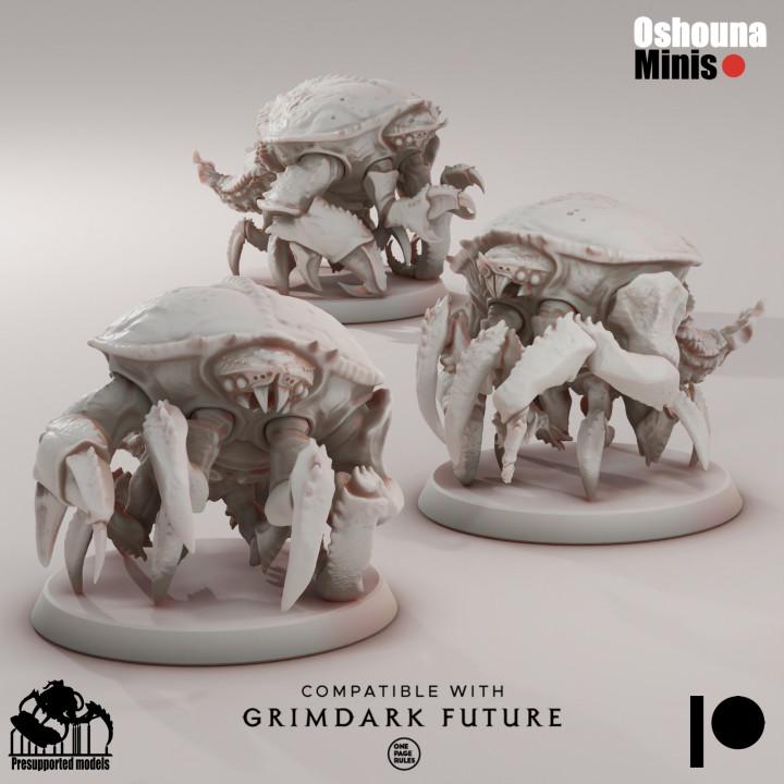 Deep Hive Crab Guards: Resin Alien Miniatures (Set of 3)