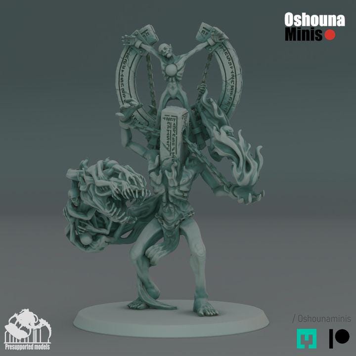 Doomed Empire – Monolith of Judgement Resin Miniature | 28mm 32mm Scale Proxy for Grimdark Sci-Fi Wargames Like OPR by Oshouna Minis