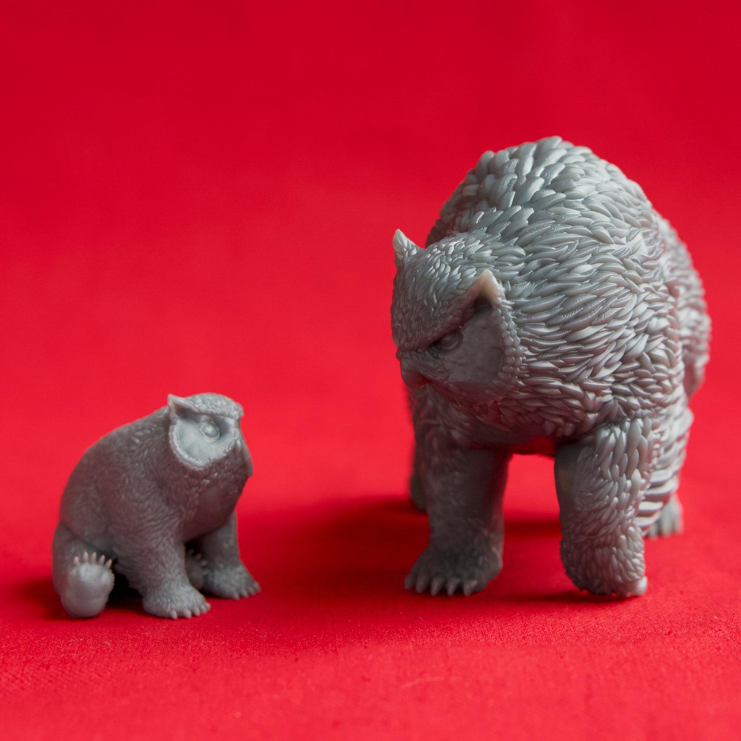 Owlbear + Cub Resin Miniature: D&D RPG Tabletop Figurine