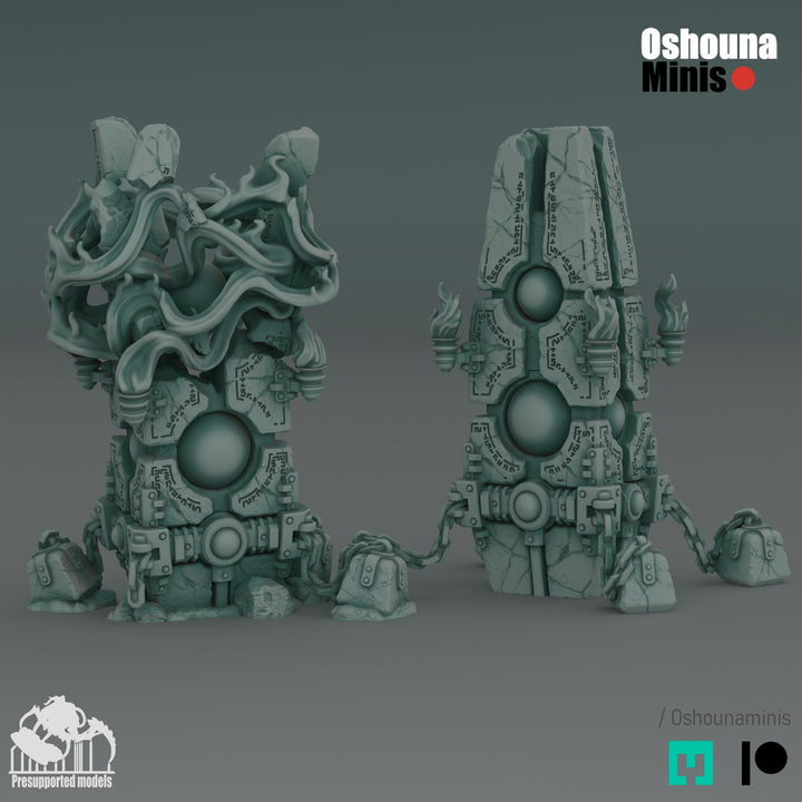 Doomed Empire – Monolith Shards Resin Miniature | 28mm 32mm Scale Proxy for Grimdark Sci-Fi Wargames Like OPR by Oshouna Minis
