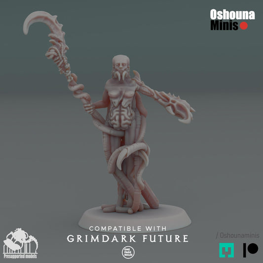 Crab Cult Priestess Resin Miniature: Alien Hives Proxy - Oshouna Minis