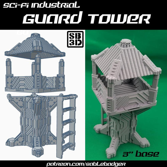 Sci-Fi Guard Tower: 3in 3D Printed Terrain for RPGs