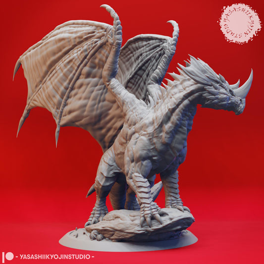 Blue Dragon Resin Miniature: DnD RPG Tabletop Figurine