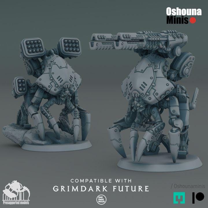 SEA Coalition Artillery BattleSuit: 28mm Sci-Fi Wargame Miniature