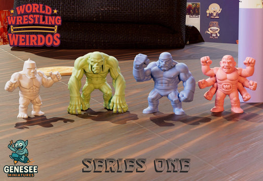 Retro Wrestling Miniatures: Genesee Miniatures M.U.S.C.L.E. Style Resin Toys