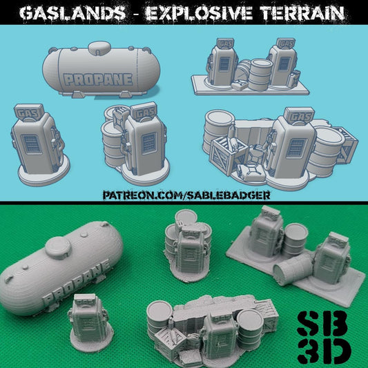 Gaslands Terrain Set: Explosive Scatter Terrain for Car Combat Wargames