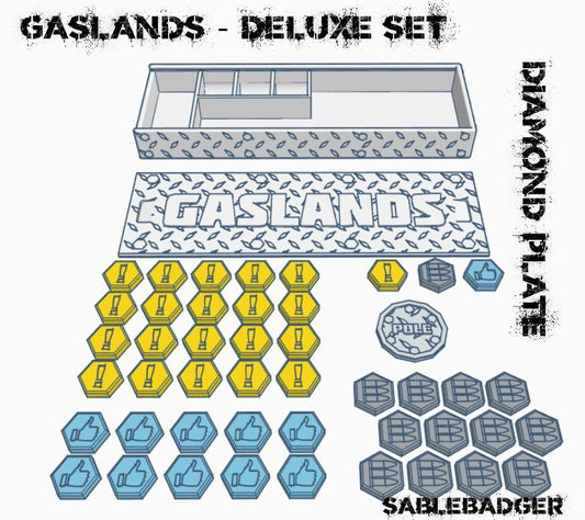 Gaslands Template & Token Set: 3D Printed Car Combat Wargame Accessories