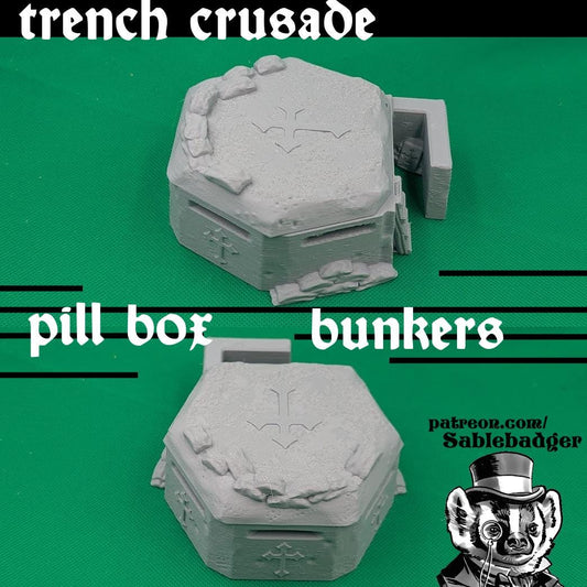 Grimdark Pillbox Bunkers: 3D Printed Trench Crusade Terrain