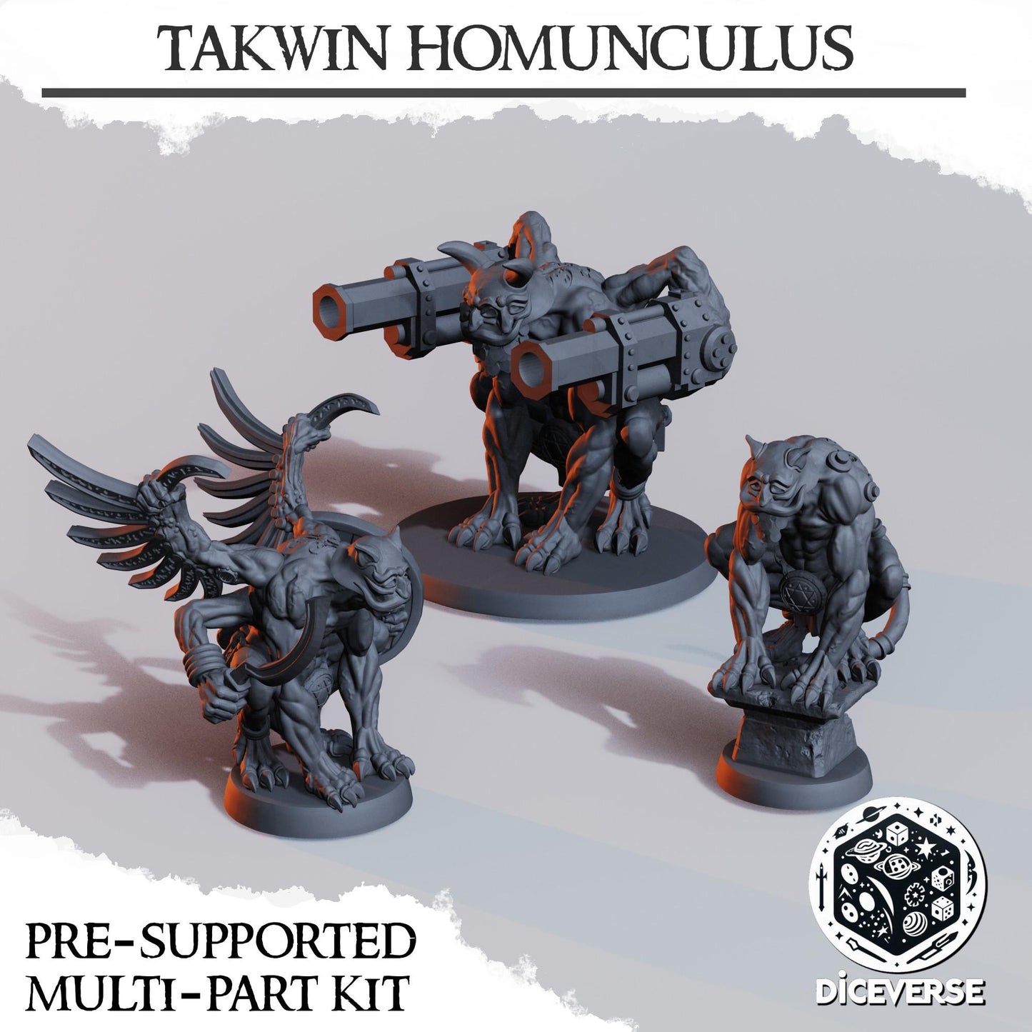 Resin Takwin Homunculus: Grimdark Wargame Terrain (28-32mm Miniatures)