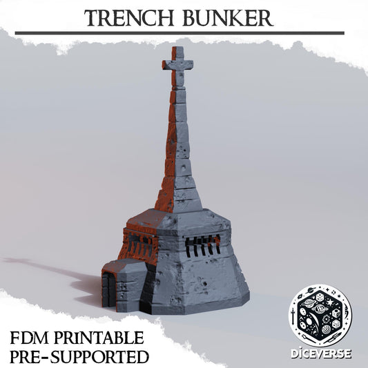 Grimdark Holy Bunker: 28-32mm Wargame Trench Terrain