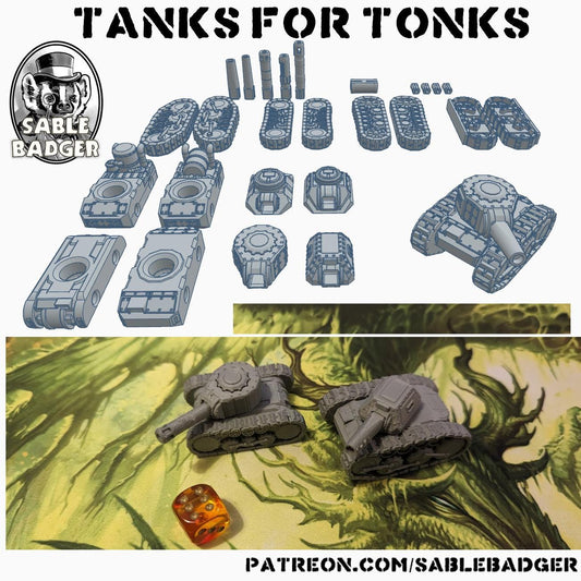 Modular Wargaming Tank Kit: 3D Printed PLA+ - 27 Pieces