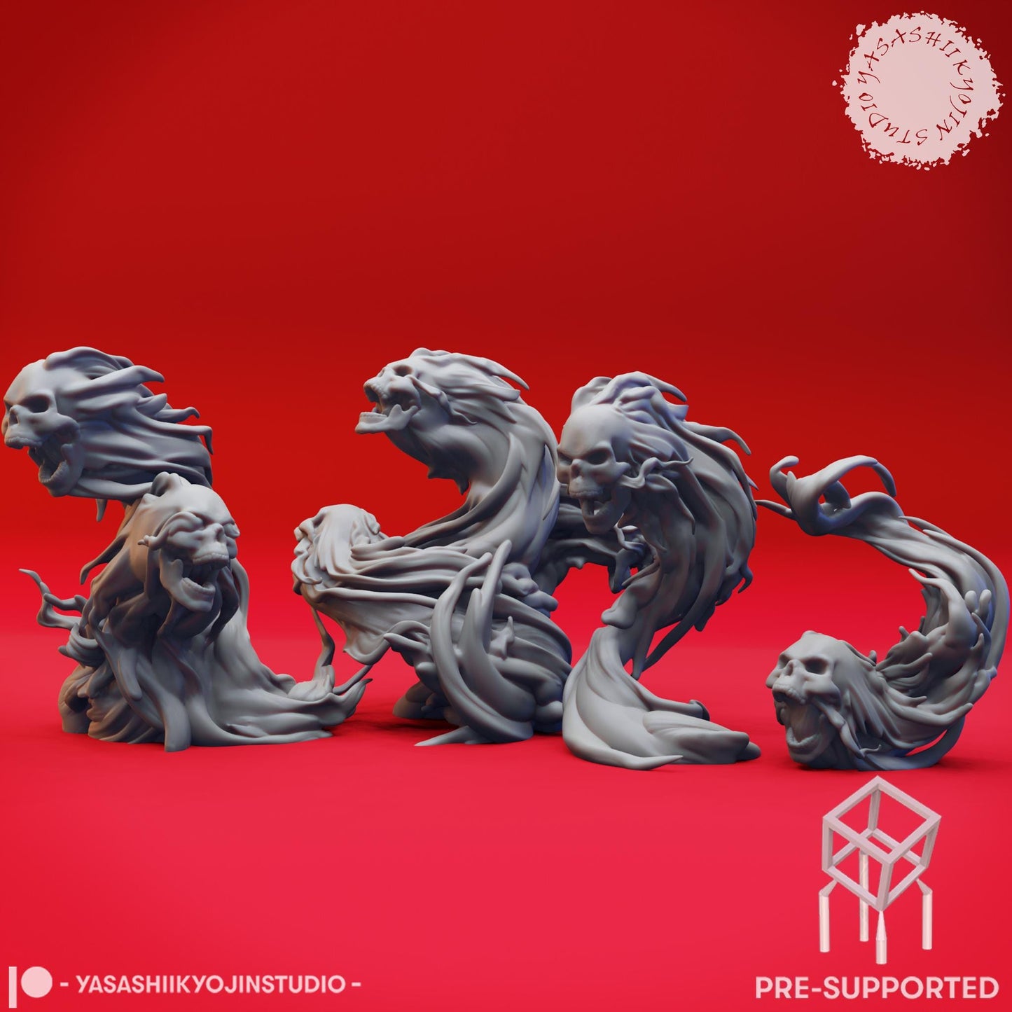 Flameskull Miniatures: Resin Undead Flying Skulls - RPG Wargame Models