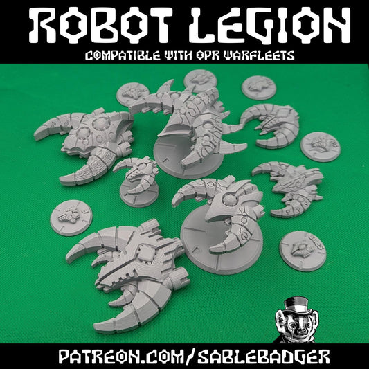 Robot Legion Starship Miniatures: OPR Warfleets Compatible - FDM or Resin Prints
