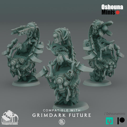 Doomed Empire Doom Bikes: 3D Printed Resin Sci-Fi Miniatures - 32mm Base