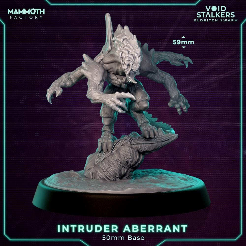 Intruder Aberrant Resin Miniature: 32mm Grimdark Horror for Skirmish Games