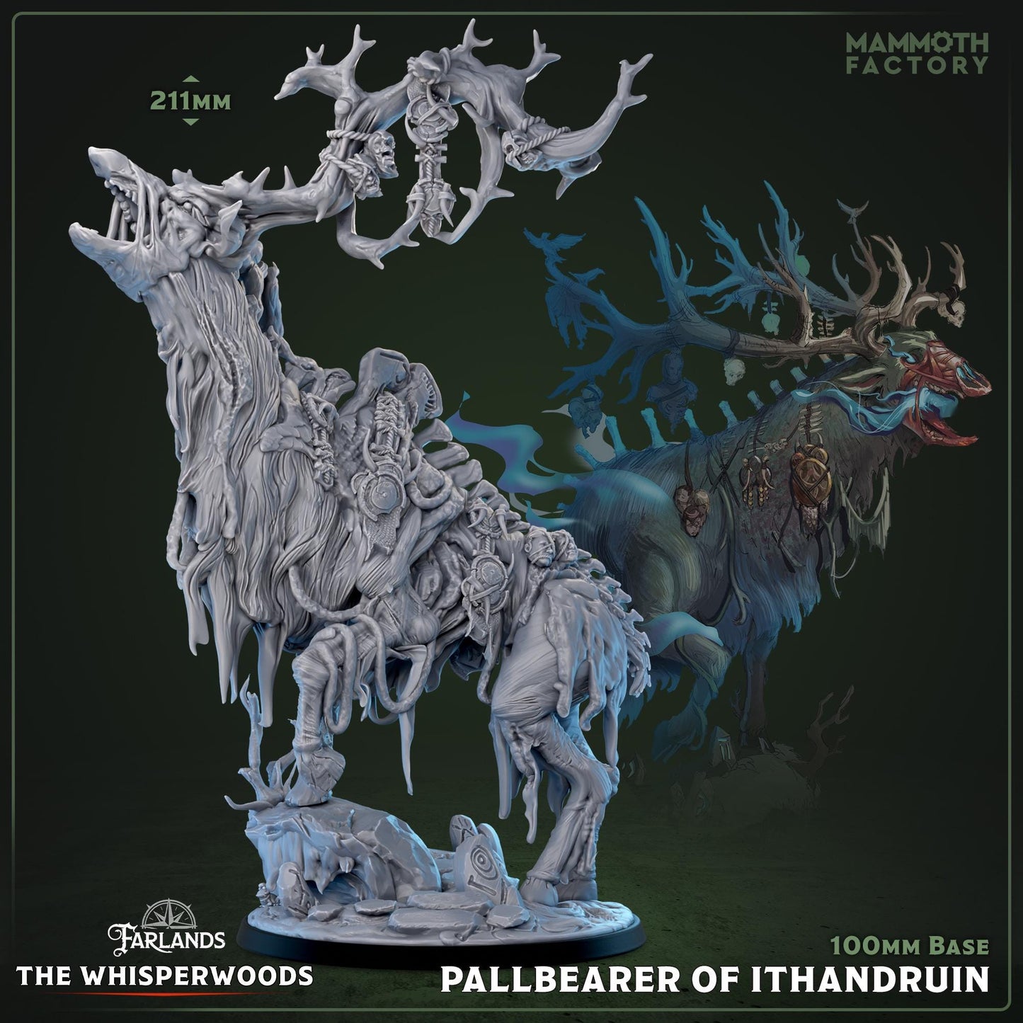 Grimdark Forest Revenant Miniature: 32mm Scale Resin Boss