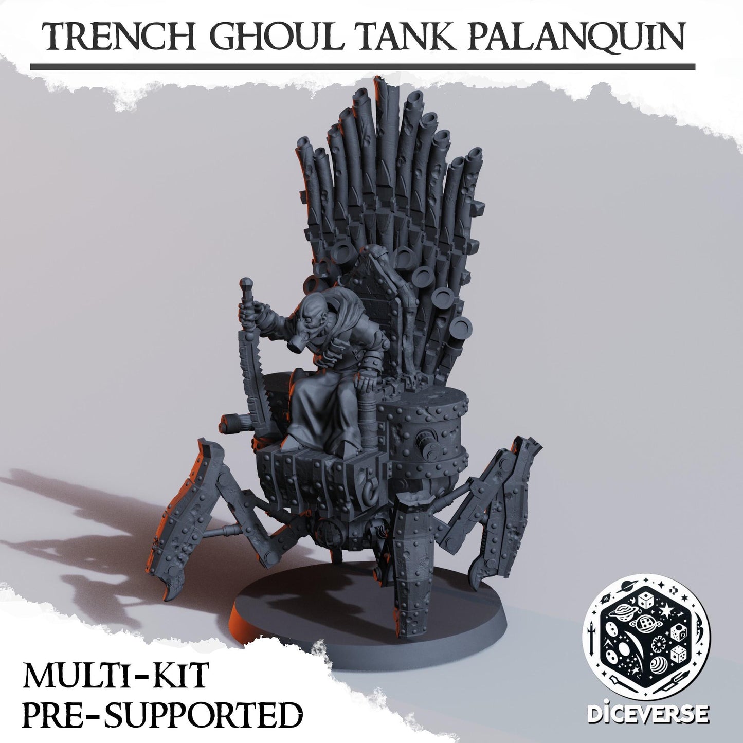 Trench Ghoul Tank Palanquin Resin Miniature | 32mm Heretical Character